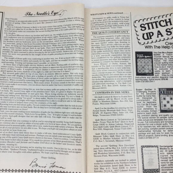 Vintage Quilters Newsletter Magazine Feb 1985 Issue 169 Quilt Patterns Victorian - Picture 3 of 9